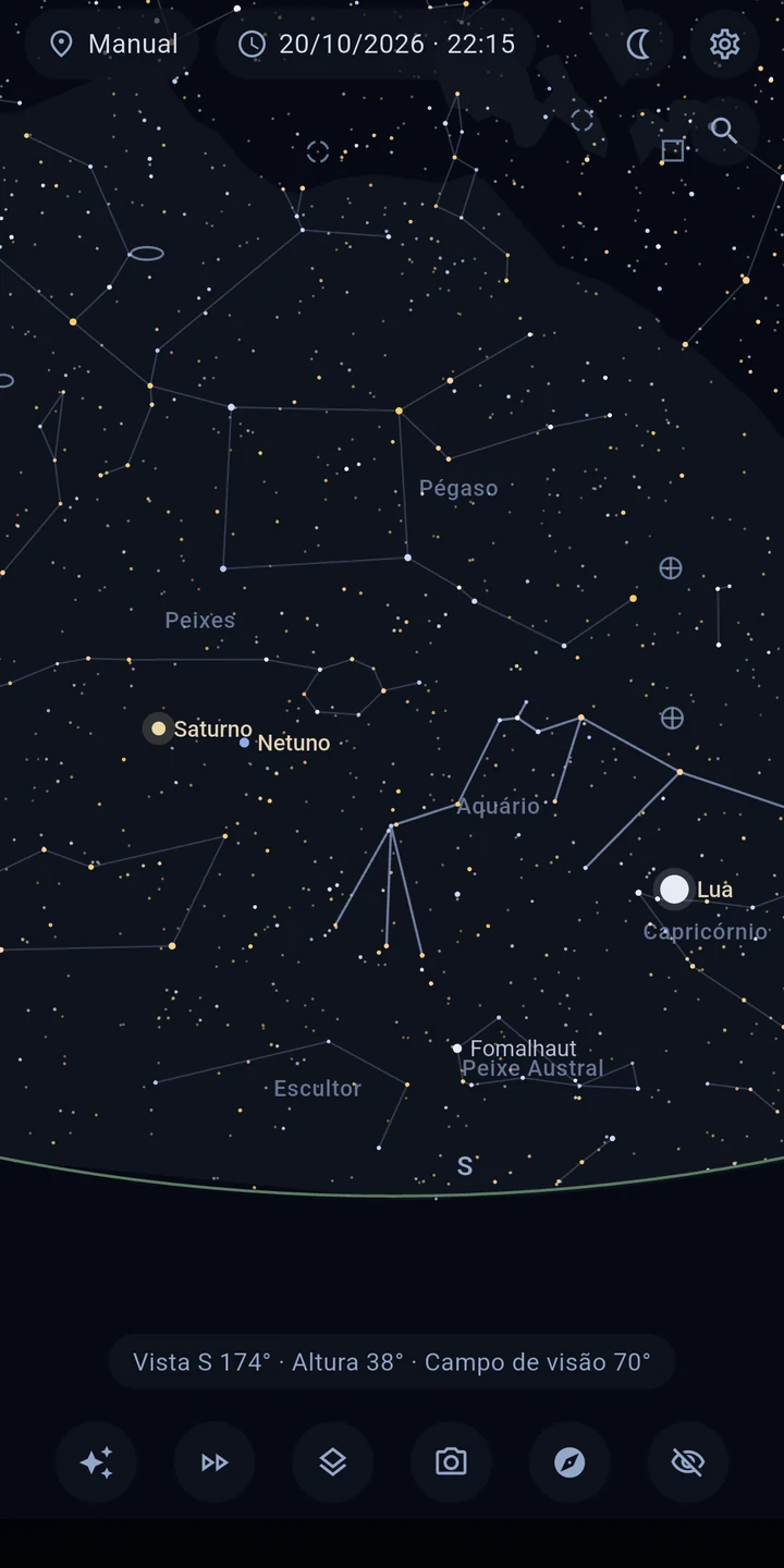 O céu acompanha o seu movimento